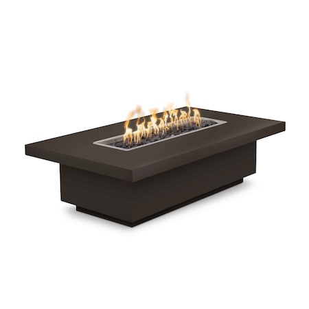The Outdoor Plus 48 Rectangular Fremont Fire Table - Powder Coated Metal - Java - Match Lit - Natural Gas OPT-FRMPC4815-JAV-NG
